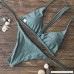 Tsmile Women Bikini Set Swimwear Push-Up Padded Bra Low Waist Cheeky Thong V Swim Trunks Solid Swimsuit Beachwear Green B07MW91QLW